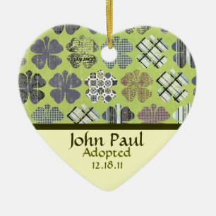 Shamrock Adoption Announcement Ornament
