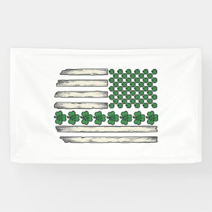 Shamrock American Flag Vintage Vector Design_1 Banner