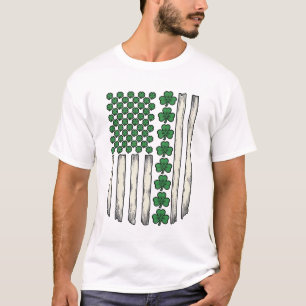 Shamrock American Flag Vintage Vector Design_1 T-Shirt