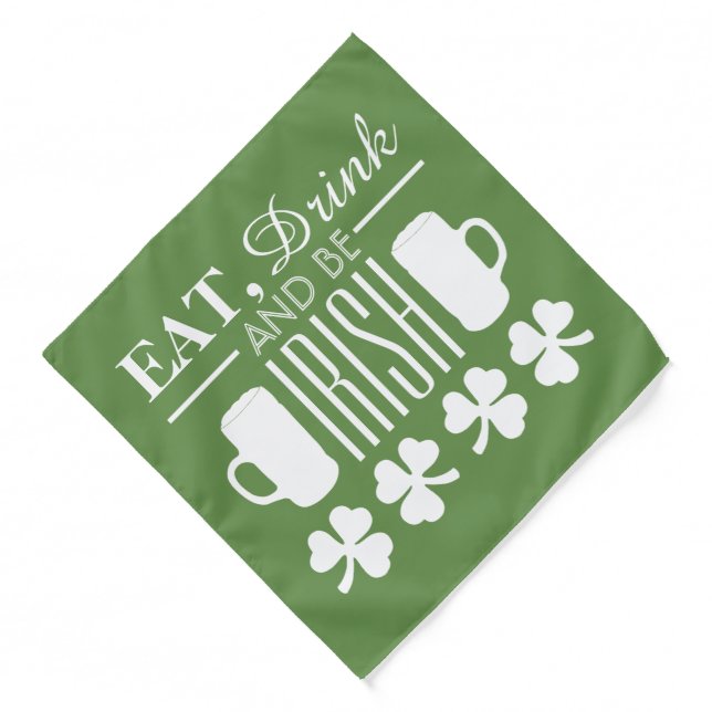 Shamrock and Beer Bandana (Front)