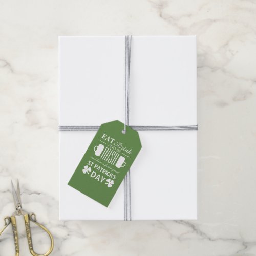 Shamrock and Beer Irish St Patricks Day Gift Tags