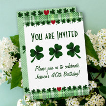 Shamrock and Four Leaf Clover