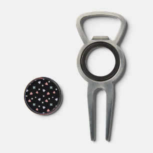 Shamrock and Hearts Pattern Divot Tool