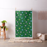 Shamrock and Hearts Pattern Fabric