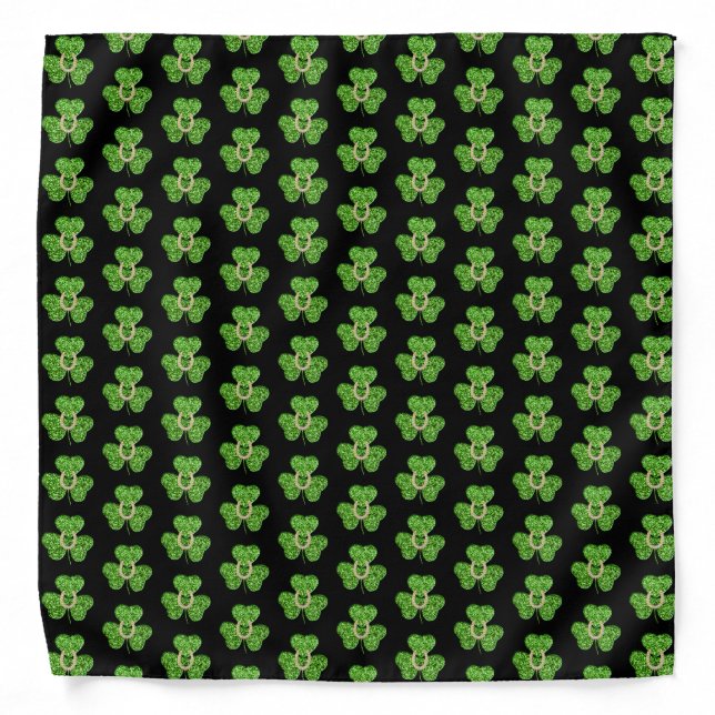 Shamrock And Horseshoe Bandana (Front)