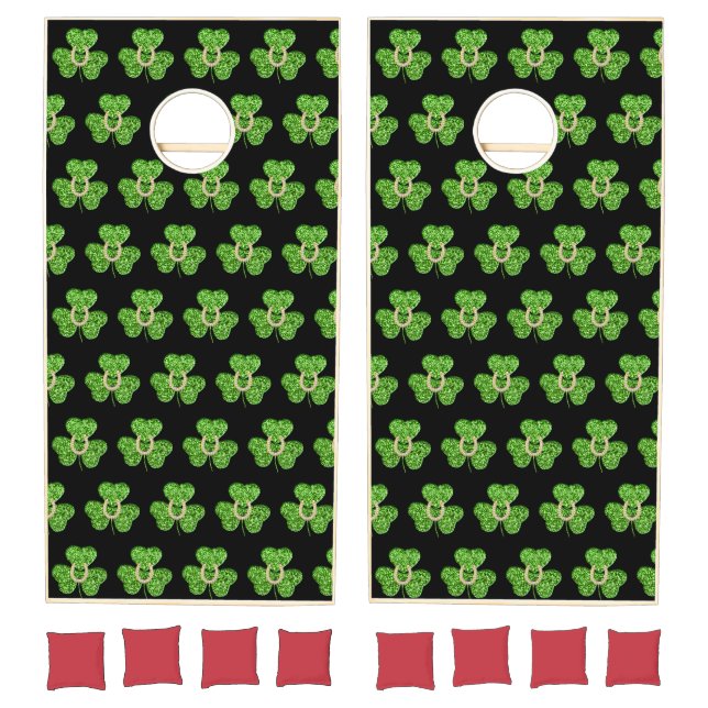 Shamrock And Horseshoe Cornhole Set (Set)