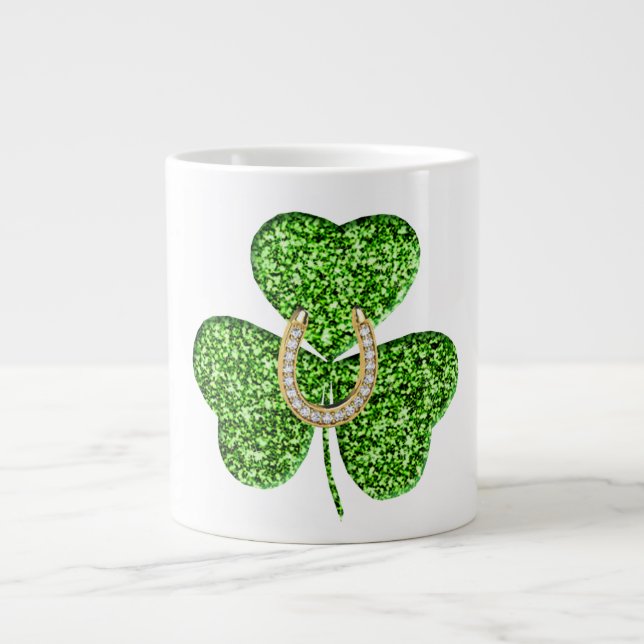 Shamrock And Horseshoe Jumbo Mug (Front)