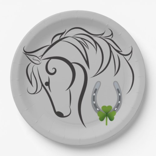 Shamrock and Horseshoe Paper Plates