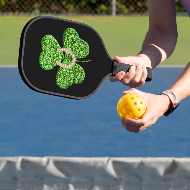 Shamrock And Horseshoe Pickleball Paddle (Insitu)