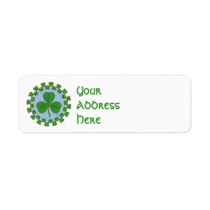 Shamrock and Knotwork Label