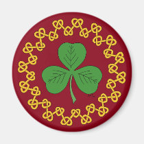 Shamrock and Knotwork on Red