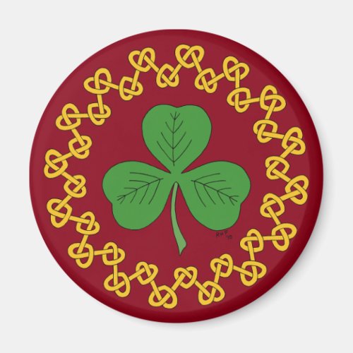Shamrock and Knotwork on Red