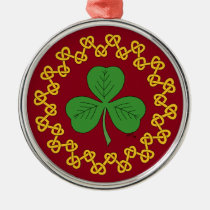 Shamrock and Knotwork on Red