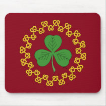 Shamrock and Knotwork on Red