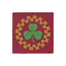 Shamrock and Knotwork on Red