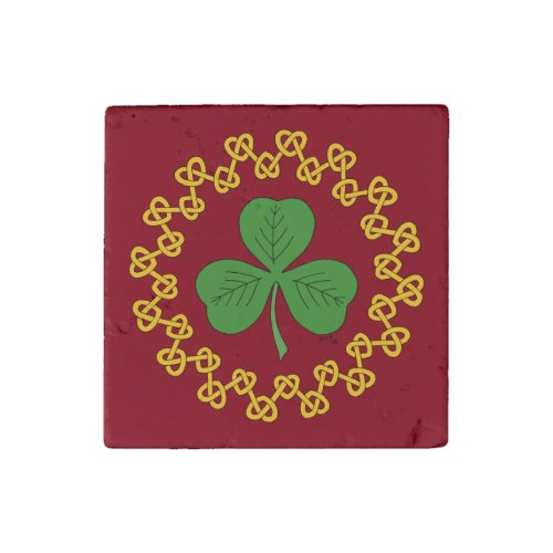 Shamrock and Knotwork on Red