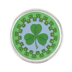 Shamrock and Knotwork Pin