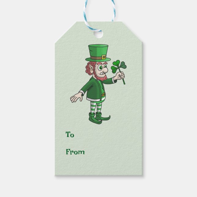 Shamrock and Leprechaun Gift Tags (Front)