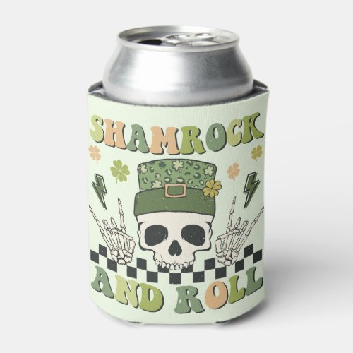 Shamrock and Roll Can Cooler