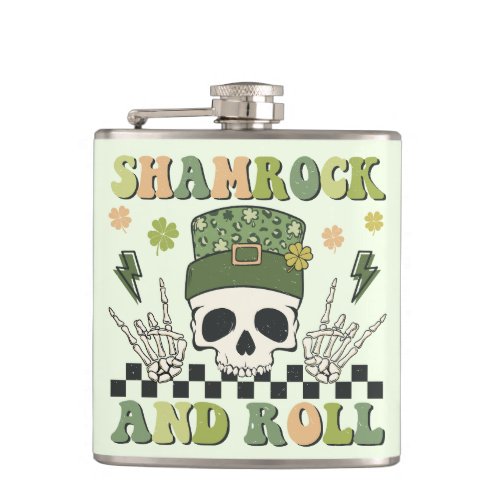 Shamrock and Roll Flask