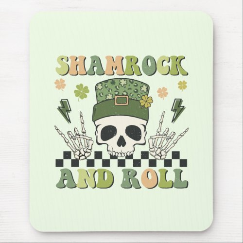 Shamrock and Roll Mouse Pad