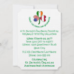 Shamrock Austrian Ireland USA Flags Invitation