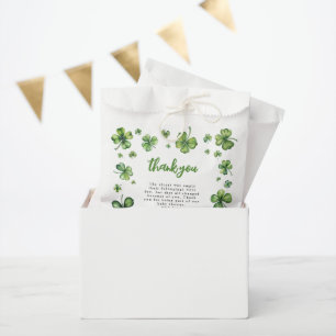 Shamrock Baby Shower Thank You Favor Bag