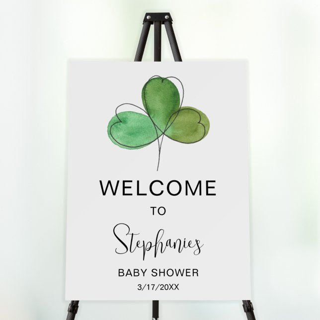 Shamrock Baby Shower Welcome Sign (Creator Uploaded)