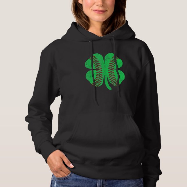 Shamrock Baseball Saint Paddy's ST PATRICKS DAY Ki Hoodie (Front)