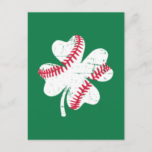 Shamrock Baseball St. Patrick's day Postcard
