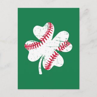 Shamrock Baseball St. Patrick's day Postcard
