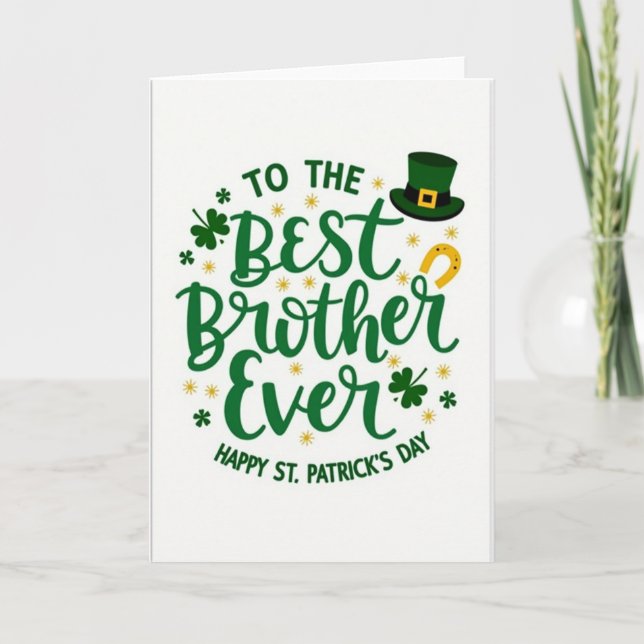 Shamrock Best Brother Ever Card (Front)