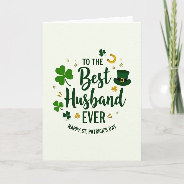 Shamrock Best Husband Ever Card (Front)
