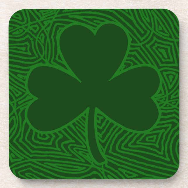 Shamrock Beverage Coaster (Front)