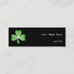 Shamrock Black business card side skinny