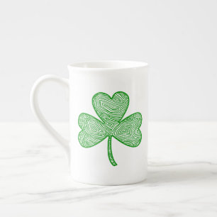Shamrock Bone China Mug