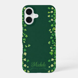 Shamrock Border Bliss iPhone 16 Case