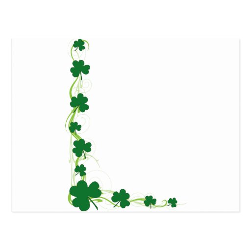 Shamrock Border Postcard | Zazzle