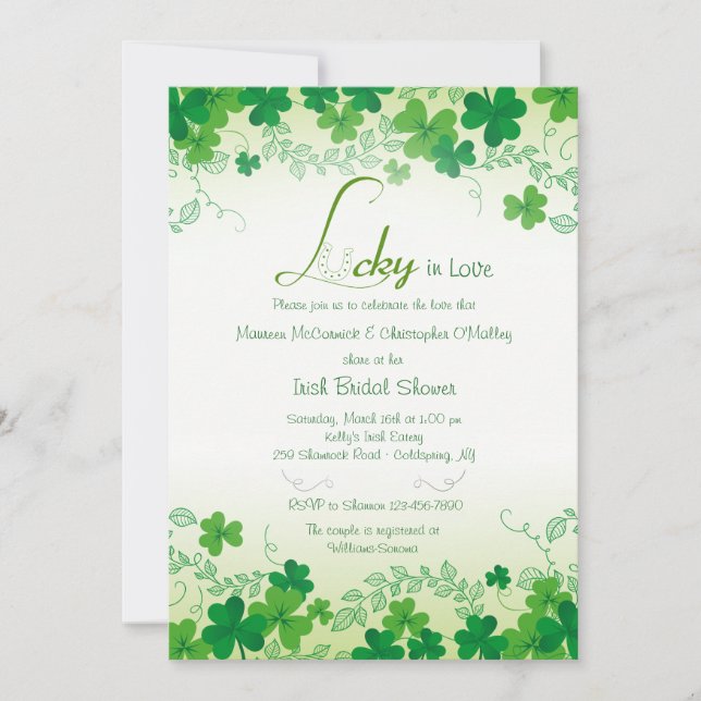 Shamrock Borders Invitation (Front)