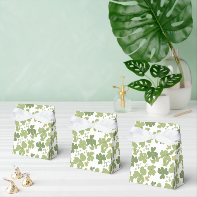 Shamrock bouquet, st patrick's day favor boxes (Multiple)