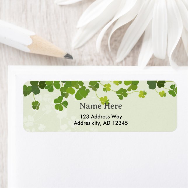 Shamrock bouquet, st patrick's day label (Insitu)