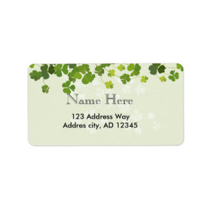 Shamrock bouquet, st patrick's day label