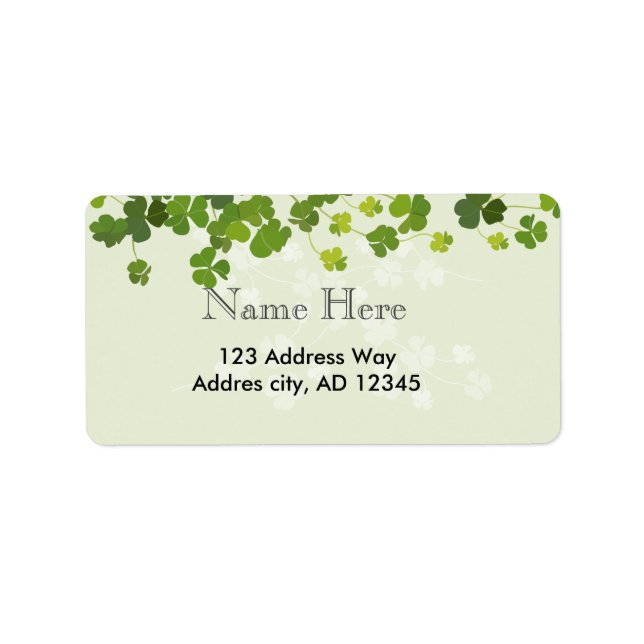 Shamrock bouquet, st patrick's day label (Front)