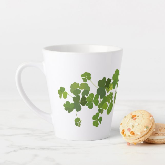 Shamrock bouquet, st patrick's day   latte mug (In Situ)