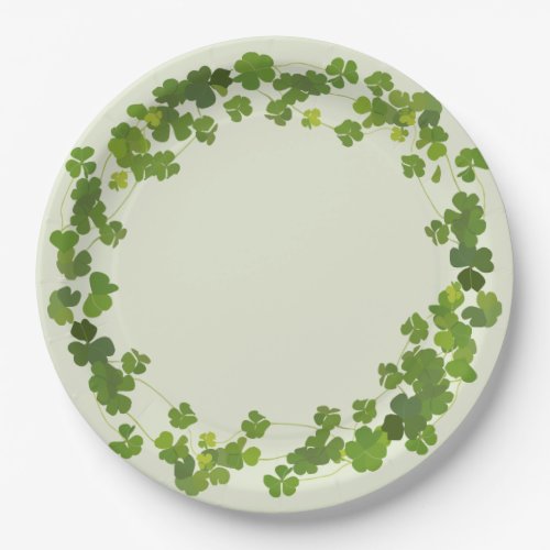 Shamrock bouquet st patricks day paper plates