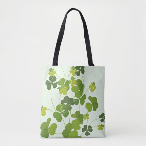 Shamrock bouquet st patricks day tote bag