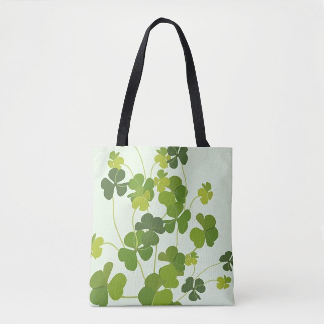 Shamrock bouquet, st patrick's day tote bag (Front)