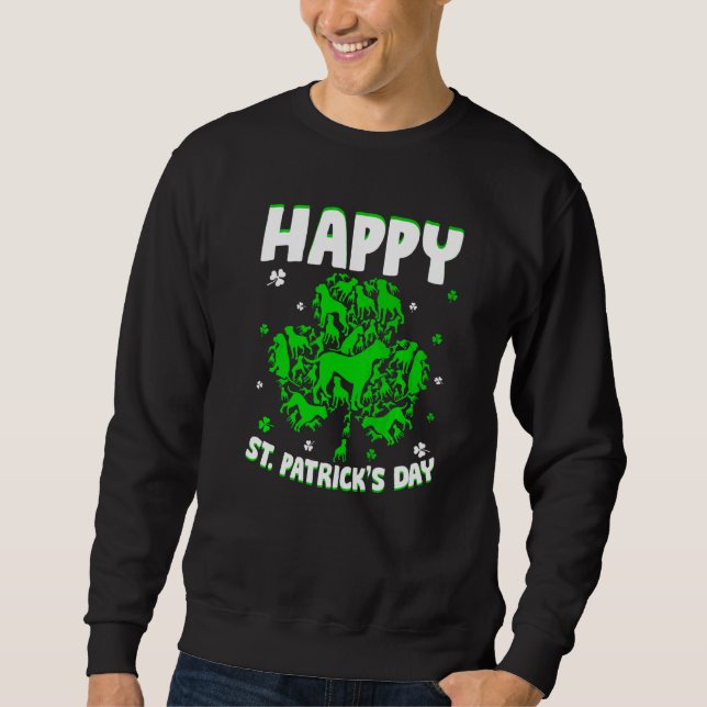 Shamrock Boxer Dog St Patrick S Day Irish Costume Sweatshirt (Front)