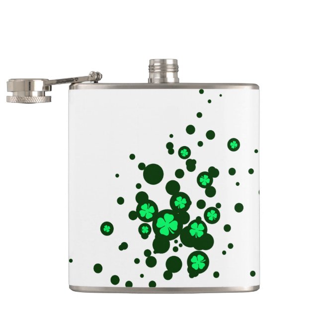 shamrock bubbles hip flask (Opened)