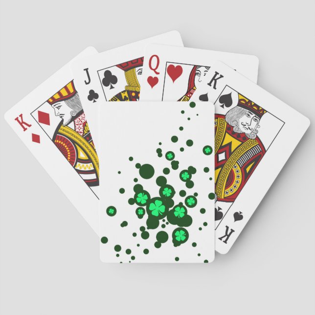 shamrock bubbles poker cards (Back)